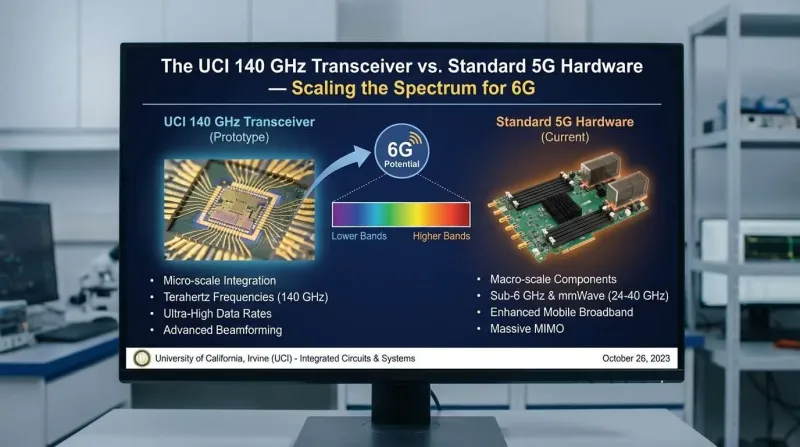 Wireless Fiber: UCI’s 120 Gbps Chip Paves the Way for 6G Dominance