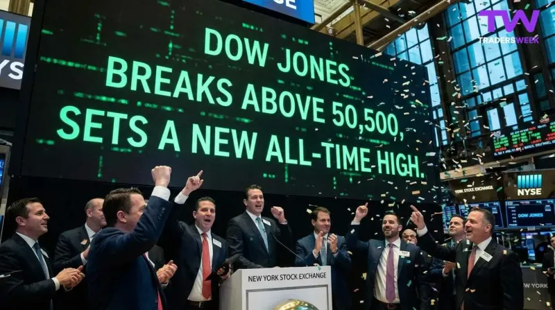 Dow Jones Breaks Above 50,500, Sets a New All-Time High