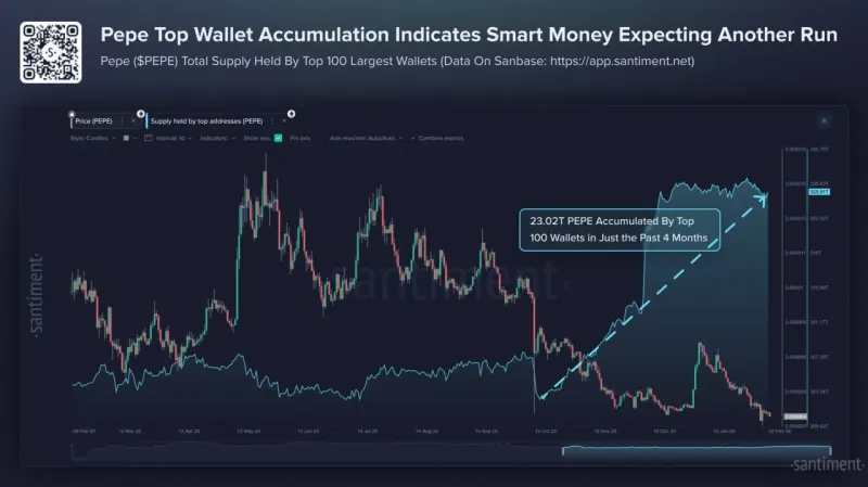 Whales Accumulated PEPE in December 2025 - Still Not Selling