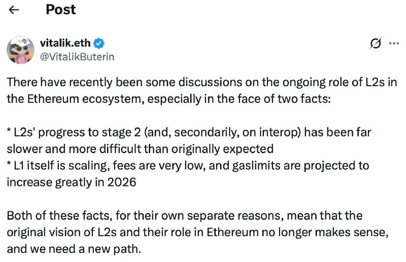 Vitalik Is Wrong: Why I'm Buying This L2 Dip in 2026